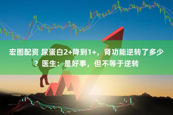 宏图配资 尿蛋白2+降到1+，肾功能逆转了多少？医生：是好事，但不等于逆转